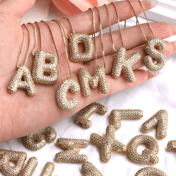 Iced Bubble Letter & Chain